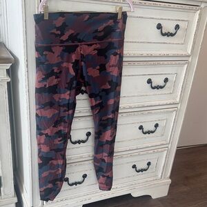 Girls' High-Waist Camo Leggings - Pink/Black